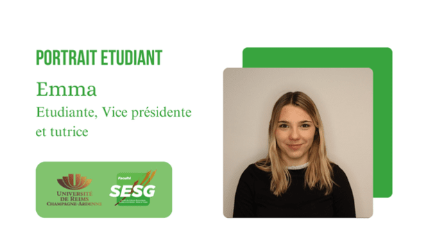 Portrait Etudiant – Emma, Vice-présidente et tutrice